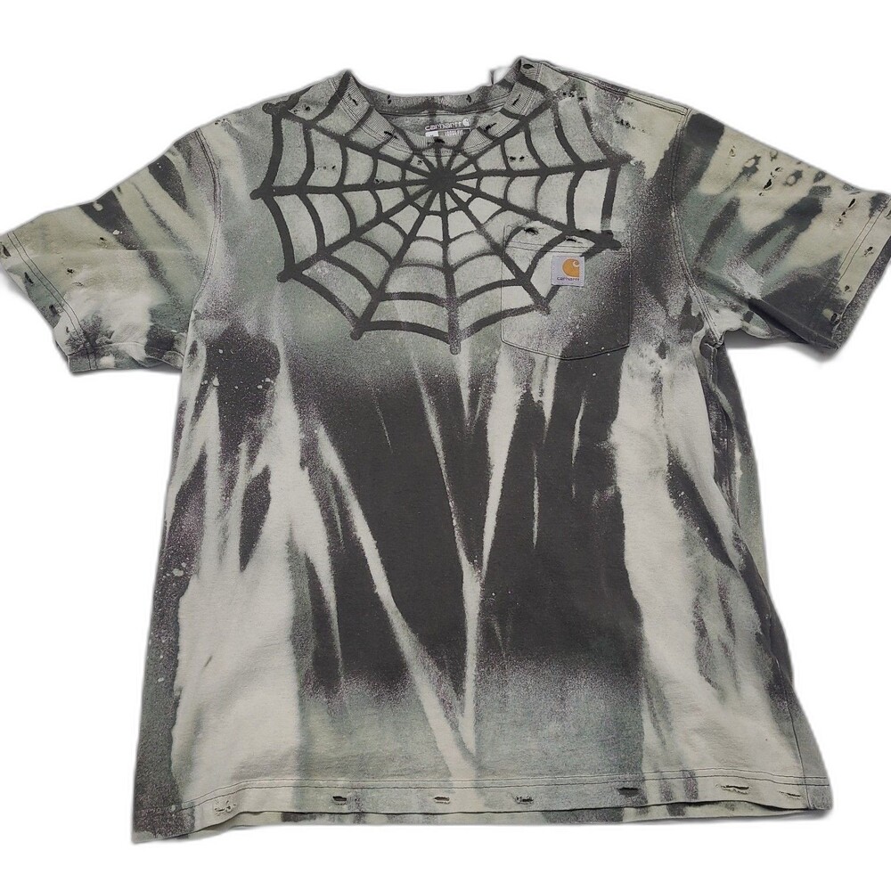 Carhartt Custom Fader Spiderweb Pocket T-Shirt Custom K87 306 Peat Green